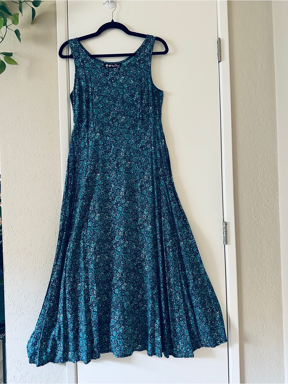 Vtg 90’s All That Jazz Floral Maxi Dress - size 9/10- Sleeveless Rayon